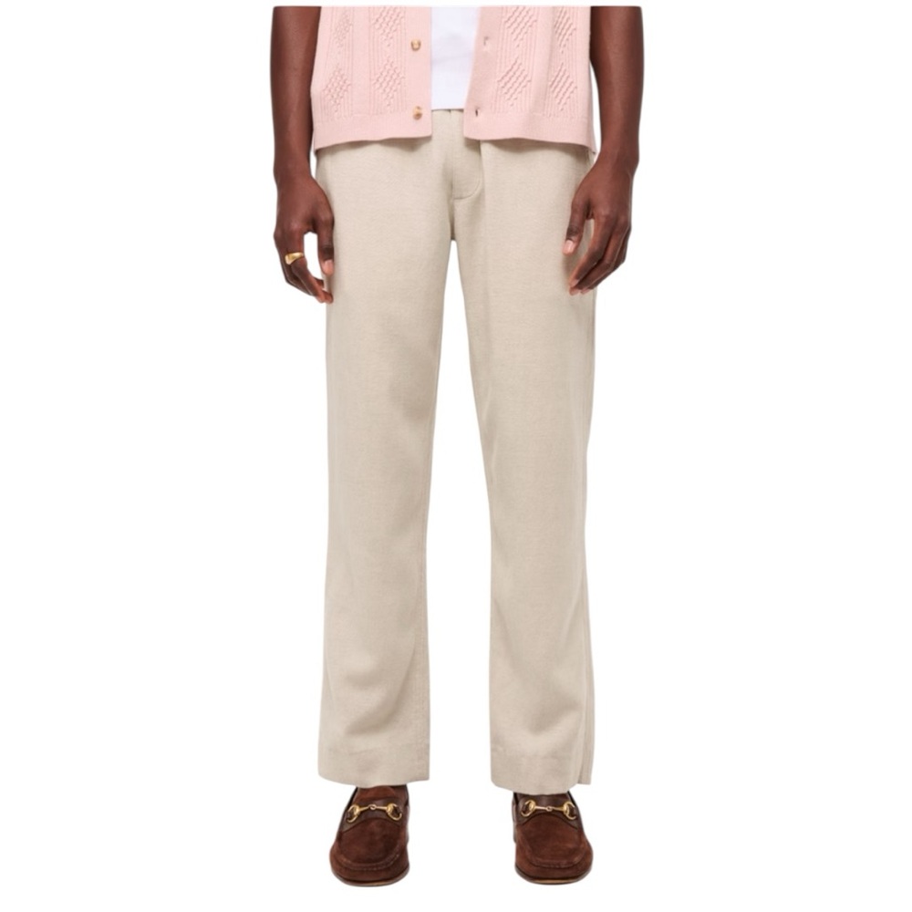 Tan A&F Linen Trouser (30/32)